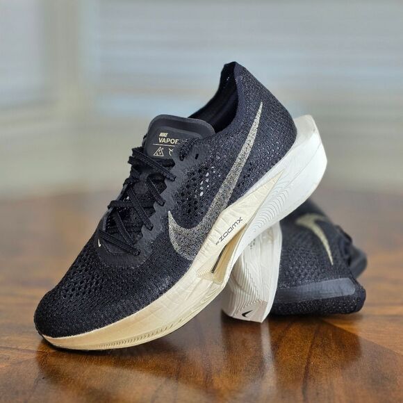 Nike ZoomX Vaporfly Next% 3 Black Metallic Gold Grain LE DV4129-001 Women's 9.5 - Picture 14 of 16